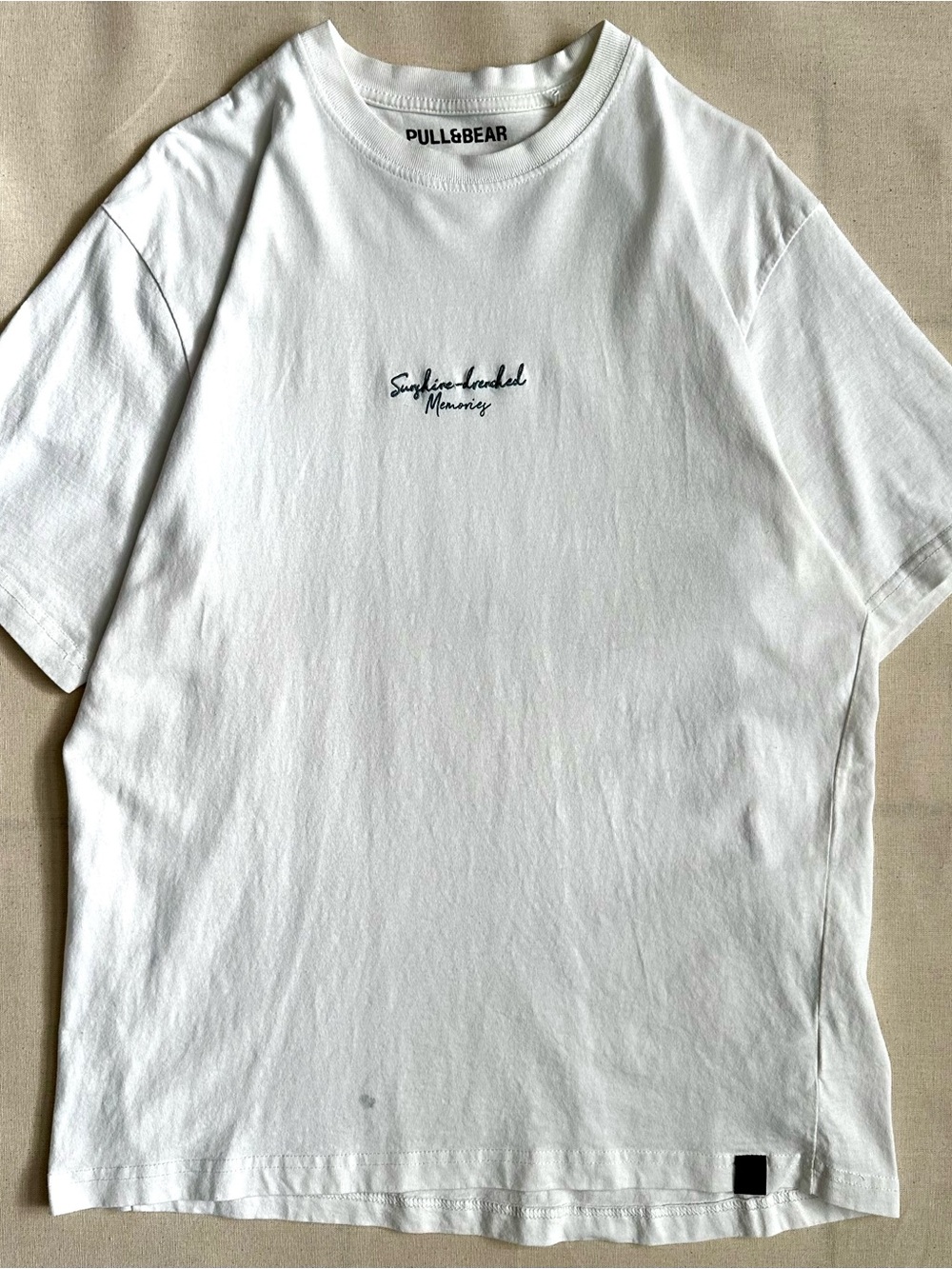 Pull&Bear White Oversized Graphic Tee Shirt M